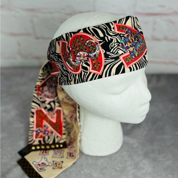 Louis Vuitton Studded Silk Animal Twilly Bandeau - Picture 1 of 15